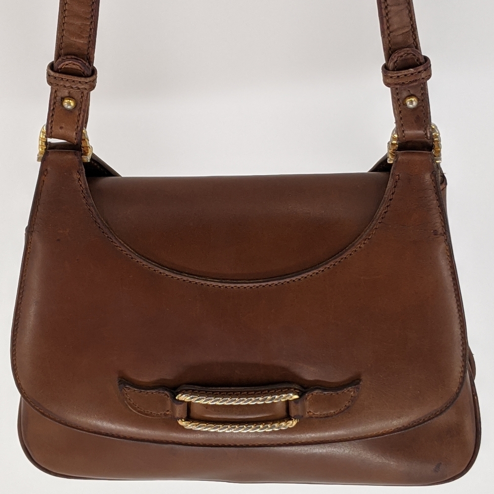 Vintage Authentic Gucci Leather Saddle Bag Size Medium Western Final Sale